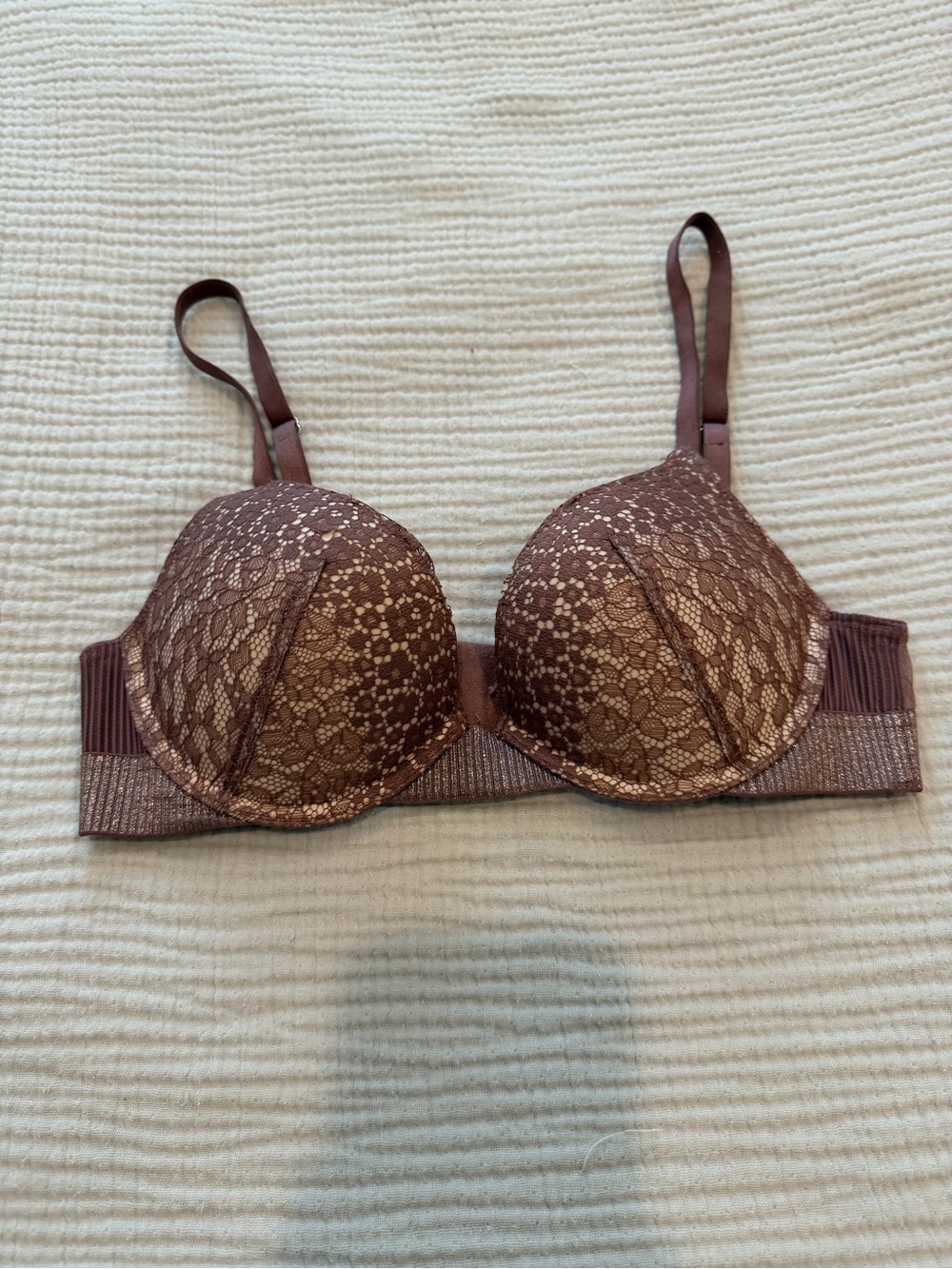 VS Lace Push-Up Bra in Purple